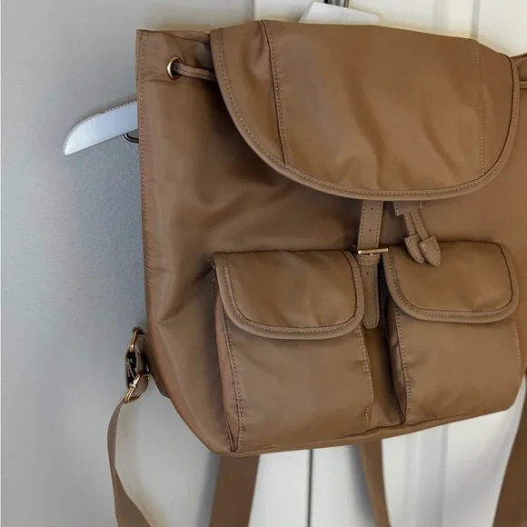 Year of Ours Top-Loading Buckle Closure Backpack in Tan - Picture 3 of 13